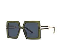 JIJIBA Nouvelle mode Lunettes de soleil carrées surdimensionnées pour femmes hommes Designer rétro tendance dégradé nuances lunettes de soleil lunettes