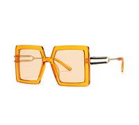 JIJIBA Nouvelle Mode Lunettes de Soleil carrées surdimensionnées pour Femmes Hommes Designer rétro Tendance dégradé Nuances Lunettes de Soleil Lunettes