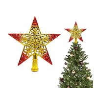 JIJICZ Étoile de Sapin de Noël - 20 cm - Vintage - En Plastique Léger - Décoration Idéale pour Sapin