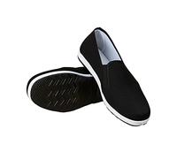 JIJIe Chaussures traditionnelles chinoises pour arts martiaux Tai Chi, Qi Gong, Kung Fu et Wing Chun Unisexe, Noir , 37 1/3 EU