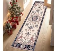 Jijliczc Aménagement Animaux Ruraux Tapis de Couloir Long Doux Antidérapant 60x180cm Fleurs Traditionnelles Nationales Carpet Cuisine Lavable en Machine Tapis d'entrée Intérieur pour Couloir, Passage