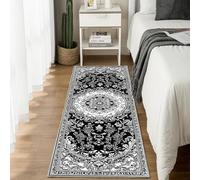 Jijliczc Fleurs Mandalas Rétro Tapis de Couloir Long Doux Antidérapant 60x150cm Imprimés Botaniques Bohèmes Ruraux Carpet Cuisine Lavable en Machine Tapis d'entrée Intérieur pour Couloir, Passage