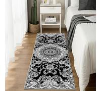 Jijliczc Fleurs Mandalas Rétro Tapis de Couloir Long Doux Antidérapant 60x150cm Imprimés Botaniques Bohèmes Ruraux Carpet Cuisine Lavable en Machine Tapis d'entrée Intérieur pour Couloir, Passage