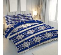 Jijliczc Housse Couette Éclair 240x260cm Tribu Traditionnel Rétro Parure de Lit Doux Microfibre Exotique Sud Ouest Housse de Couette avec Fermeture avec 2 Taie d'oreiller 65x65cm