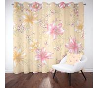 Jijliczc Rideaux Enfant Isolants Thermiques Composition Fleurs Lys Rideau Occultant Lot de 2 280x245cmMotifs Floraux Imprimés Végétaux Draperies Occultants Phonique à Oeillets pour Salon Chambre