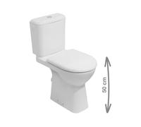 Euroline, Closetgedeelte, closetcombinatie, H48xB36xD67cm, à fond creux, céramique, blanc h8236160000001