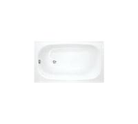 Riga 120 x 70 cm Baignoire gain de place 140 L en acier émaillé, sans pieds, blanc (H2340200000001)