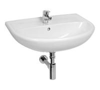 Jika Lyra Plus Lavabo H19.5xP49cm 1 trou de robinet Rond Céramique Blanc h8143830001041