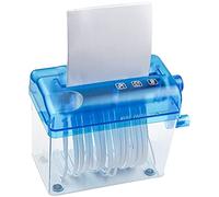 JIKIOU Mini déchiqueteuse Manuelle Portable pour Documents - Outil de découpe de Papier pour la Maison, Le Bureau, la Papeterie, Noël, Anniversaire, Bleu
