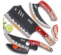 JIKKO Nouvelle Edition Phoenix - Set de Couteaux de Cuisine Japonais | 3 Couteaux Japonais en Acier Forgé | Ultra-Tranchants & Coffret Cadeau