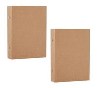 Jiklophg Lot de 2 classeurs rechargeables A5 en papier kraft avec 2 anneaux pour ajouter des feuilles volantes