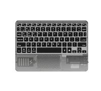 Jiklophg Tactile -éClairé RVB Cristal Transparent Bluetooth Universel pour PC, Noir