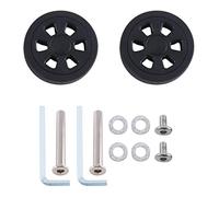 Jikoiuty 55 mm x 12 mm Roue de Bagage Roue de Remplacement de Bagage Résistant à l'usure Protection de l'environnement PU Noir Paire