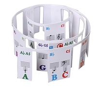 Jikoiuty Autocollants pour clavier de piano électrique 61 notes de portée pour débutants et étudiants