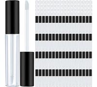 Jikoiuty Lot de 100 tubes vides en plastique pour gloss à lèvres de 10 ml - Mini flacons transparents et rechargeables