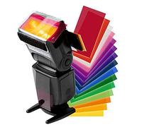 Jikoiuty Lot de 12 filtres de couleurs Flash Speedlite pour appareil photo et gel