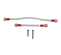 Jikoiuty Lot de 2 barres de direction réglables en métal pour 1/10 RC Crawler Voiture axial Capra 1.9 UTB AXI03004 pièces, rouge