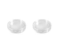 Jikoiuty Lot de 20 petites capsules rondes en plastique transparent 18 mm