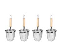 Jikoiuty Lot de 4 passoires à pâtes en acier inoxydable - Panier multifonction - Panier de cuisine - Égouttoir de cuisine