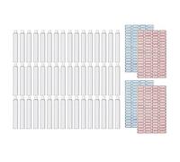 Jikoiuty Lot de 48 tubes de peinture vides en aluminium de 20 ml pour la fabrication de peinture et le stockage des restes de peinture acrylique avec 4 étiquettes