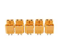 Jikoiuty Lot de 5 paires de connecteurs de batterie RC XT60 mâle et + thermorétractable