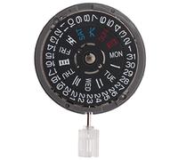 Jikoiuty Mouvement NH36 Crown at 3.8 O'Clock Montre MéCanique Remplacement Movt pour Diver's Mod Sub 24 Jewels Noir Date, Blanc Font