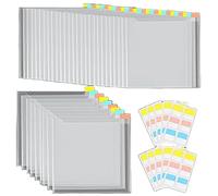 Jikoiuty Rangement de papier de scrapbooking 36 pièces, organiseur de papier avec 60 onglets autocollants pour le stockage de 6 x 6 feuilles de papier de scrapbooking