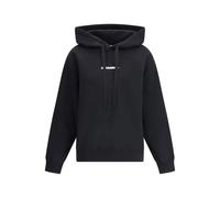 Jil Sander, Femme, Sweatshirts et sweats à capuche, Noir, Taille: 44 FR Sweat à Capuche Minimaliste avec Imprimé Signature