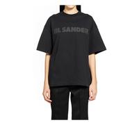 Jil Sander, Femme, Tops, Noir, Taille: 38 FR Logo T-Shirt