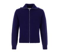 Jil Sander - Gilet Zippé en Tricot de Laine - Homme - Pulls - Bleu - Taille: M