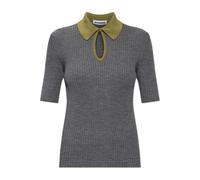 Jil Sander - Polo en Laine - Femme - Pulls - Gris - Taille: 42 FR