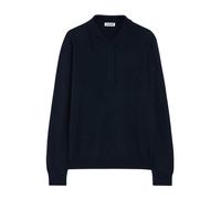 Jil Sander - Polo en maille à manches longues - Homme - Pulls - Bleu - Taille: M
