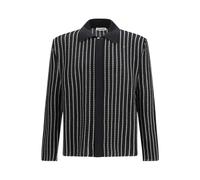 Jil Sander - Polo en maille rayée - Homme - Chemises - Noir - Taille: L