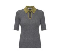 Jil Sander - Polo Pull Court Manches Courtes - Femme - Pulls - Gris - Taille: 44 FR