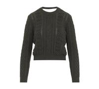 Jil Sander - Pull court en maille torsadée - Femme - Pulls - Vert - Taille: 42 FR