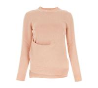 Jil Sander - Pull en maille à col rond - Femme - Pulls - Rose - Taille: 36 FR
