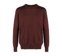 Jil Sander - Pull en Tricot à Col Rond - Homme - Pulls - Brun - Taille: S