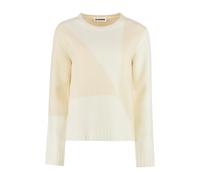 Jil Sander - Pull ras du cou colorblock - Femme - Pulls - Beige - Taille: 40 FR