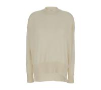 Jil Sander - Pull ras du cou côtelé - Femme - Pulls - Beige - Taille: 38 FR