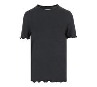 Jil Sander - Silk Blend T-Shirt - Femme - Tops - Noir - Taille: 40 FR