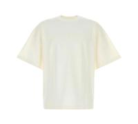 Jil Sander - Boxy Tonal Logo T-Shirt - Homme - Tops - Blanc - Taille: L