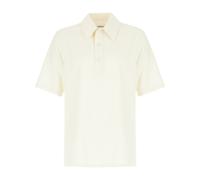 Jil Sander - Wool Canvas Polo - Homme - Tops - Blanc - Taille: L