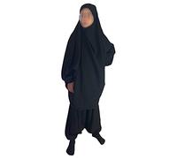 Jilbab 2 pièces Enfant (Sarouel + Cape Khimar) - Noir - 6 Ans - Noir