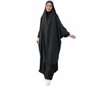 jilbab avec jupe pas cher,jilbeb deux piéce pas cher,djilbab femme muslmane,jilbeb 2 piéce taille unique (Taupe gris)