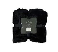 jilda-tex Couverture douillette aspect fourrure Rabbit Deluxe - 150 x 200 cm - 750 g/m² - Noir