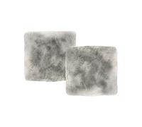 jilda-tex Lot de 2 housses de coussin avec rembourrage - Aspect fourrure de lapin - 750 g/m² - Imitation fourrure de vison - 2 x 45 x 45 cm