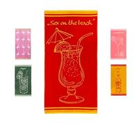 jilda-tex Serviette de plage 90 x 180 cm Drap de bain Serviette de plage Serviette 100 % coton Velours Serviette-éponge Facile d'entretien (Sex on The Beach)