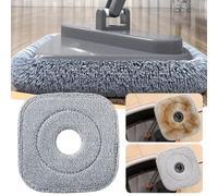 jileijar Tampons de rechange en microfibre pour balai carré, tête de serpillère réutilisable, tampons de nettoyage de recharge extra épais, tête de balai idéale pour le sol