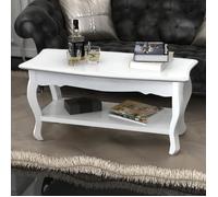 JILI - BEST Table basse 2 couches MDF Blanc (7916)