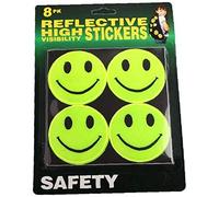Jilibaba Autocollants réfléchissants pour vélo Motif smiley Haute visibilité